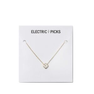 NEW Electric Picks Gold Necklace with Elegant Charm Pendant